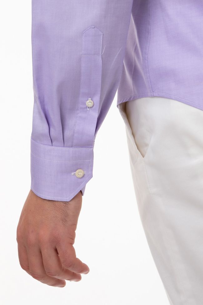 Aplomb Hemd Herren Aplomb Regular Einfarbig 100% Baumwolle Kragen Button-Down Lange Ärmel