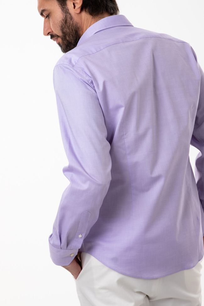 Aplomb Hemd Herren Aplomb Regular Einfarbig 100% Baumwolle Kragen Button-Down Lange Ärmel