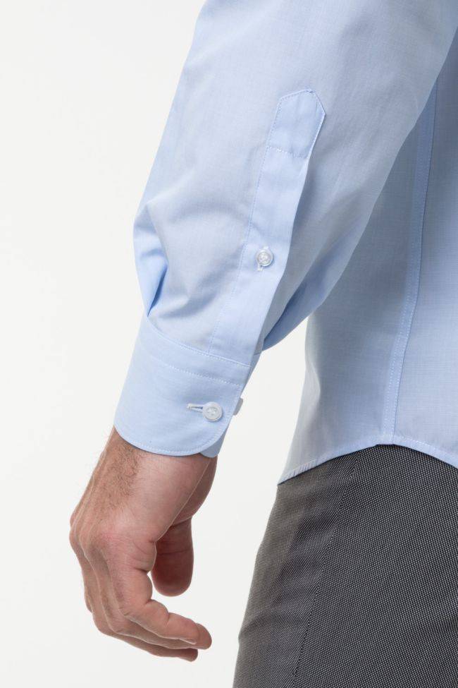 Aplomb Hemd Herren Aplomb Regular Einfarbig 100% Baumwolle Kragen Button-Down Lange Ärmel