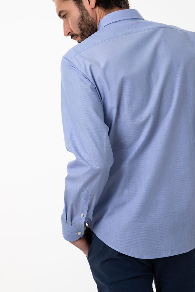Aplomb Hemd Herren Aplomb Regular Einfarbig 100% Baumwolle Kragen Button-Down Lange Ärmel