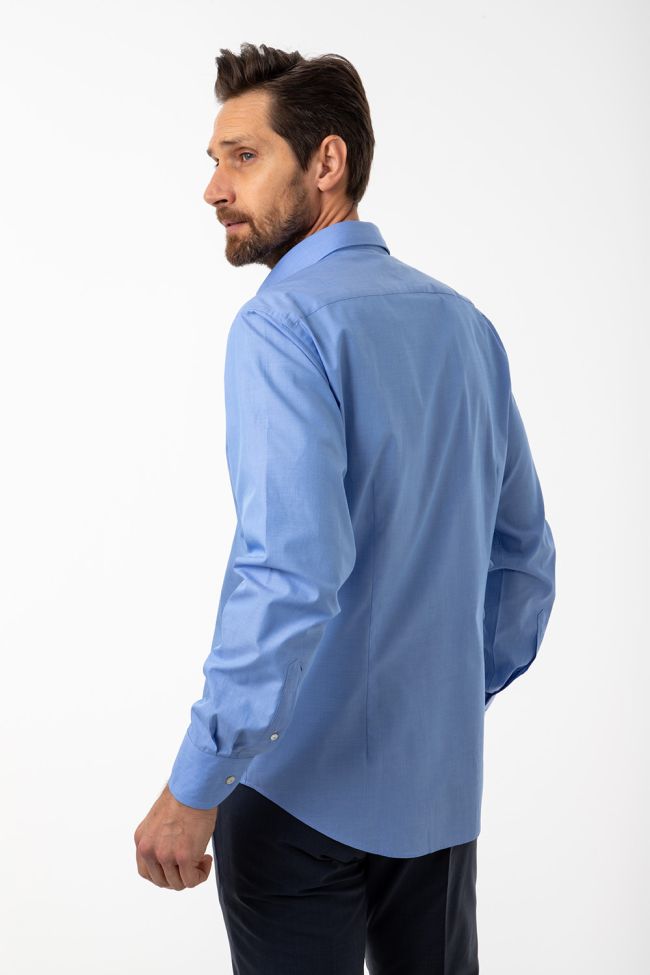 Aplomb Hemd Herren Aplomb Regular Einfarbig 100% Baumwolle Kragen Button-Down Lange Ärmel