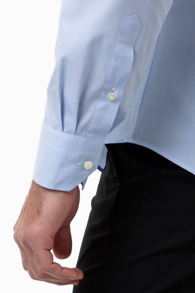 Aplomb Hemd Herren Aplomb Regular Einfarbig 100% Baumwolle Kragen Button-Down Lange Ärmel