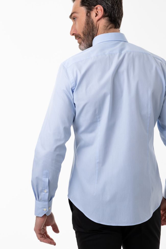Aplomb Hemd Herren Aplomb Regular Einfarbig 100% Baumwolle Kragen Button-Down Lange Ärmel