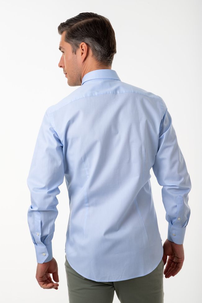 Aplomb Hemd Herren Aplomb Regular Einfarbig 100% Baumwolle Kragen Button-Down Lange Ärmel