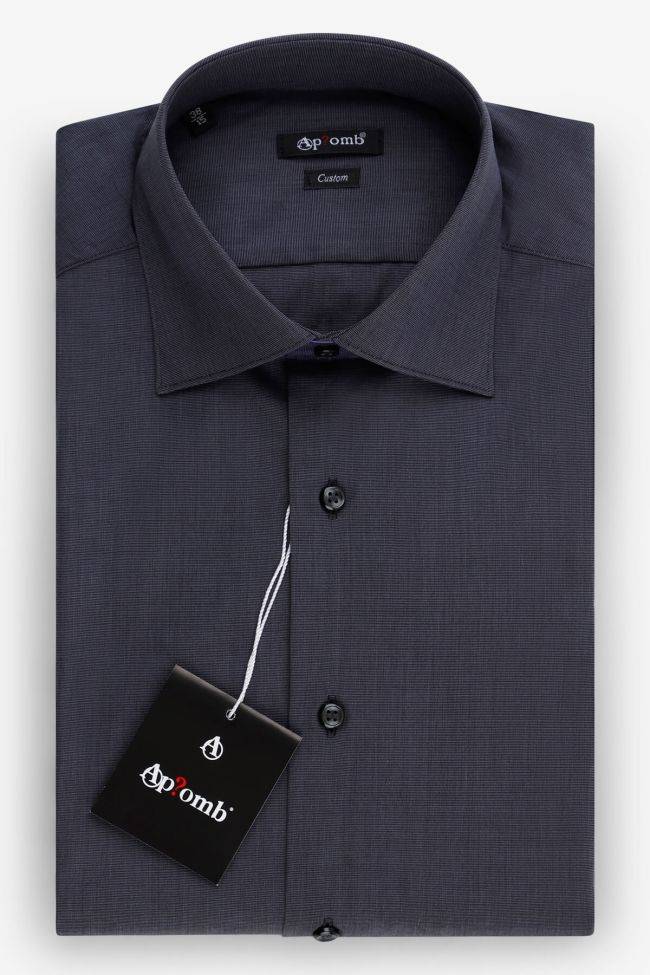 aplomb Hemd Herren Aplomb Regular Einfarbig 100% Baumwolle kragen Französisch Lange Ärmel