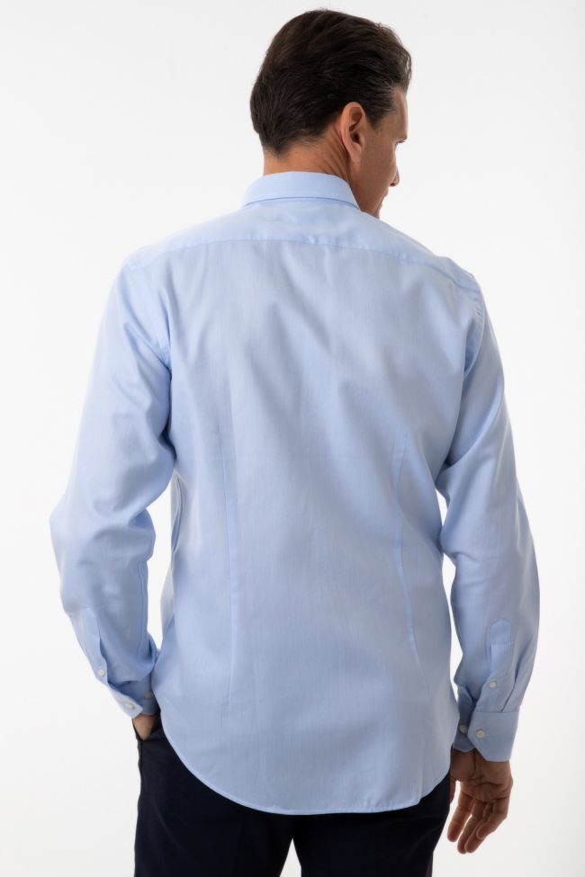 Aplomb Hemd Herren Aplomb Regular Einfarbig 100% Baumwolle Kragen Button-Down Lange Ärmel