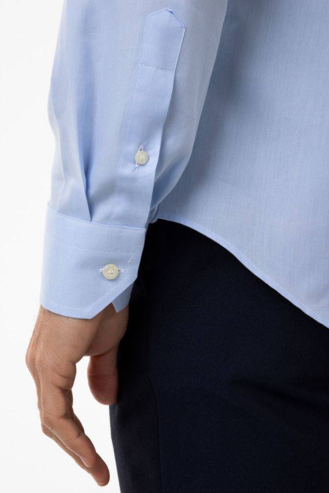 Aplomb Hemd Herren Aplomb Regular Einfarbig 100% Baumwolle Kragen Button-Down Lange Ärmel