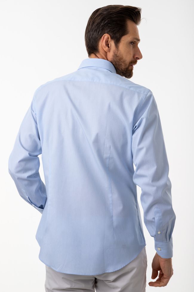 Aplomb Hemd Herren Aplomb Regular Einfarbig 100% Baumwolle Kragen Button-Down Lange Ärmel