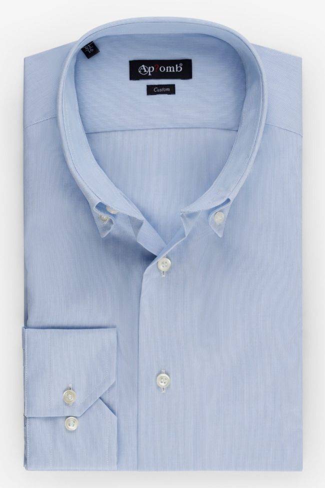 aplomb Hemd Herren Aplomb Regular Einfarbig 100% Baumwolle kragen Button-Down Lange Ärmel