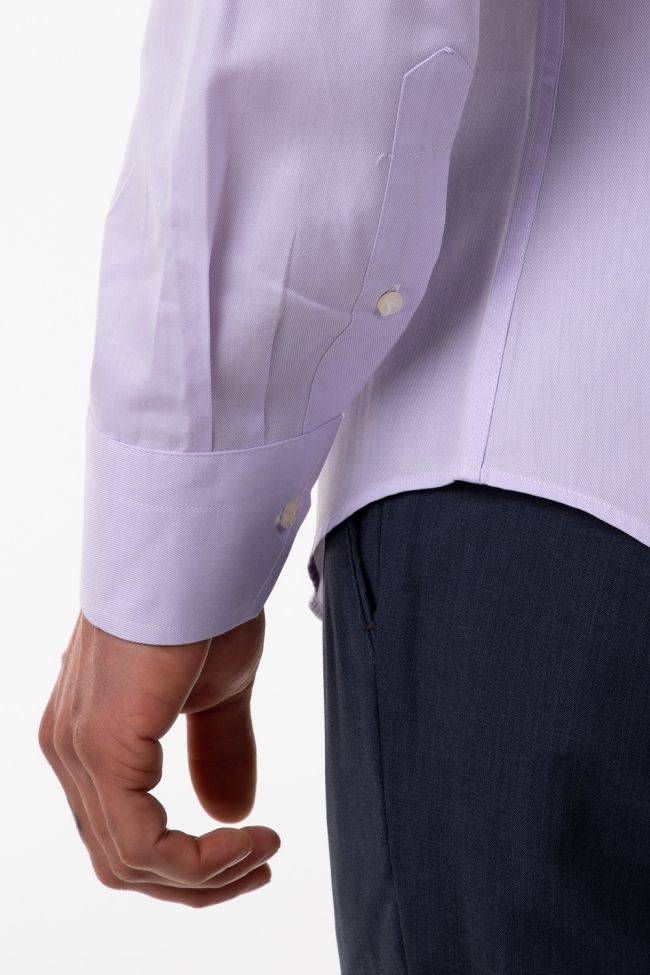 Aplomb Hemd Herren Aplomb Regular Einfarbig 100% Baumwolle Kragen Button-Down Lange Ärmel