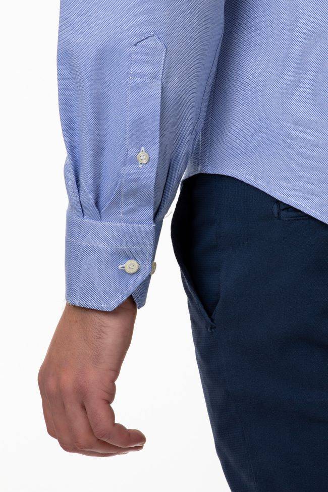Aplomb Hemd Herren Aplomb Regular Einfarbig 100% Baumwolle Kragen Button-Down Lange Ärmel