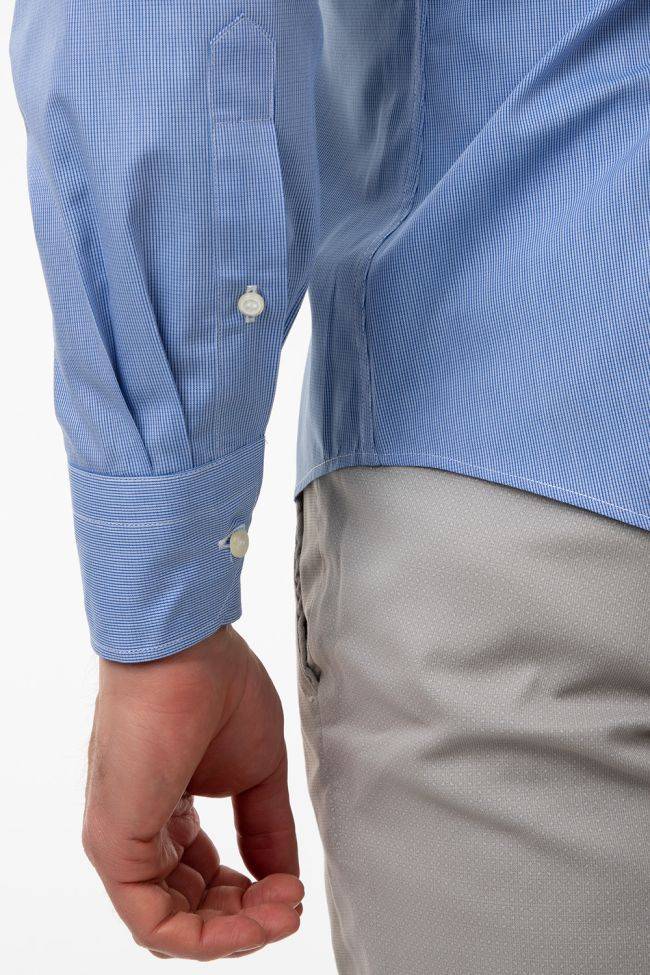 Aplomb Hemd Herren Aplomb Regular Einfarbig 100% Baumwolle Kragen Button-Down Lange Ärmel
