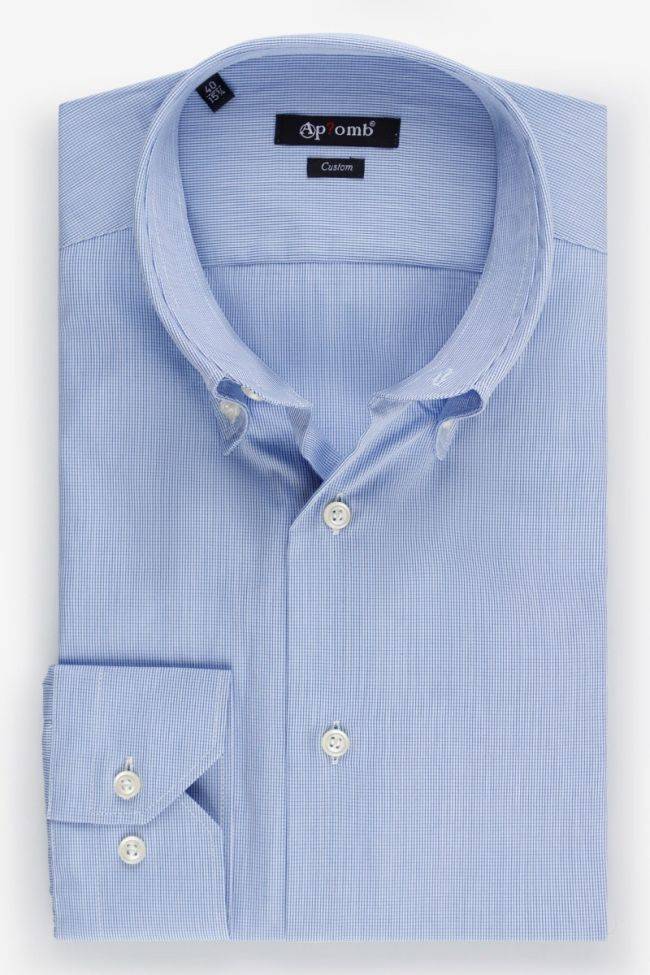 aplomb Hemd Herren Aplomb Regular Einfarbig 100% Baumwolle kragen Button-Down Lange Ärmel