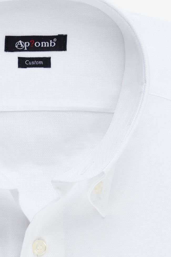 aplomb Hemd Herren Aplomb Regular Einfarbig 100% Baumwolle kragen Button-Down Lange Ärmel