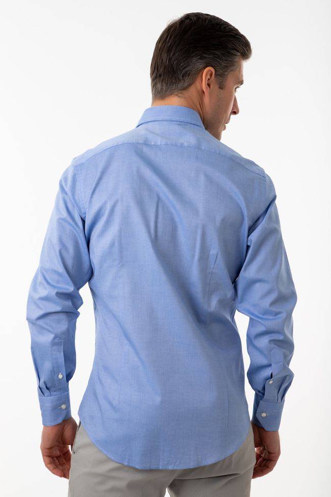 Aplomb Hemd Herren Aplomb Regular Einfarbig 100% Baumwolle Kragen Button-Down Lange Ärmel