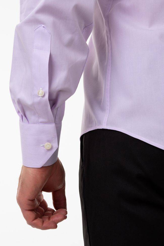 Aplomb Hemd Herren Aplomb Regular Einfarbig 100% Baumwolle Kragen Button-Down Lange Ärmel