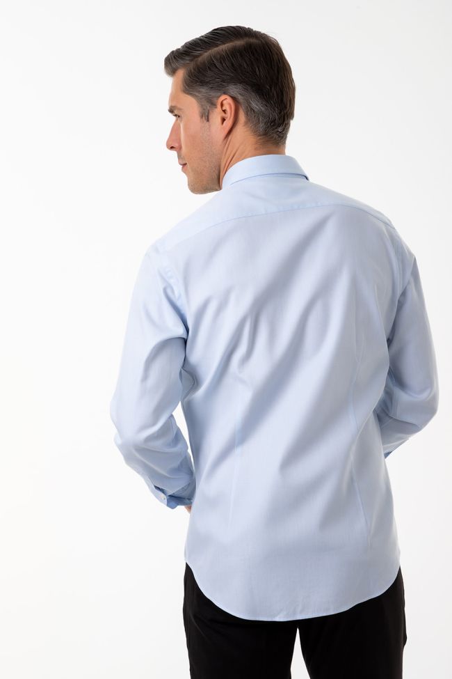 Aplomb Hemd Herren Aplomb Regular Einfarbig 100% Baumwolle Kragen Button-Down Lange Ärmel