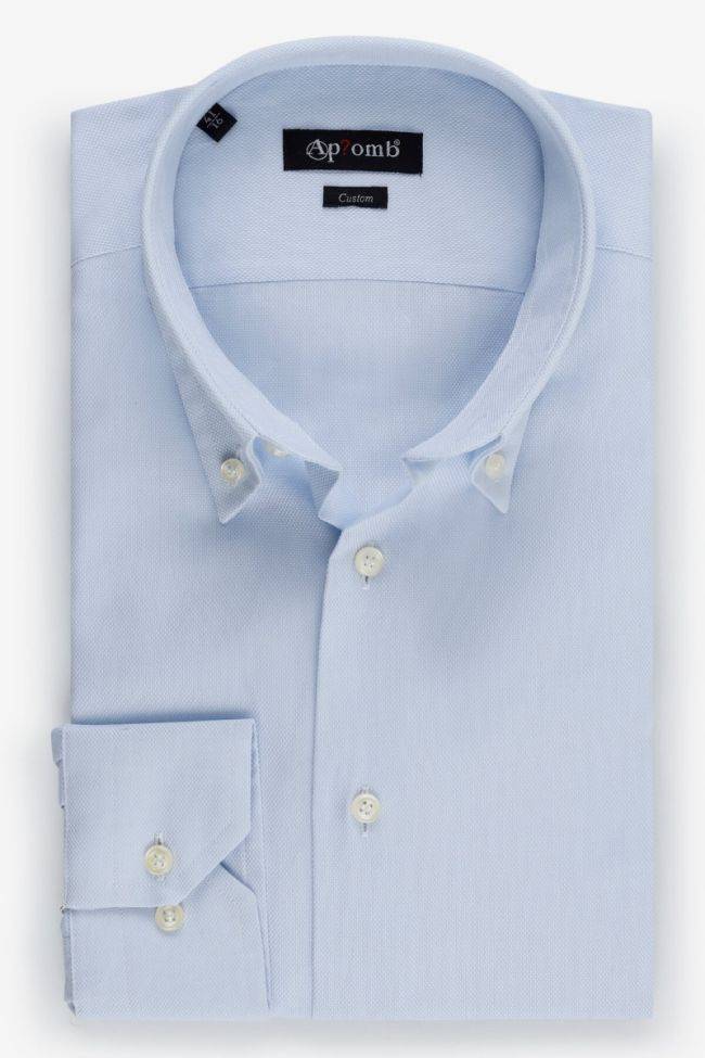 aplomb Hemd Herren Aplomb Regular Einfarbig 100% Baumwolle kragen Button-Down Lange Ärmel