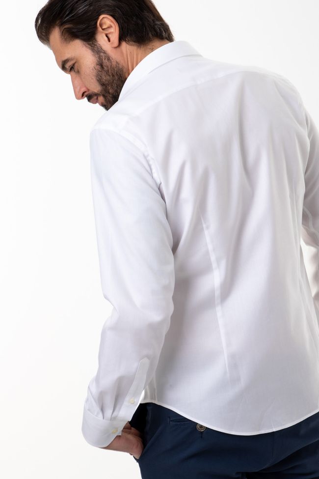 Aplomb Hemd Herren Aplomb Regular Einfarbig 100% Baumwolle Kragen Button-Down Lange Ärmel