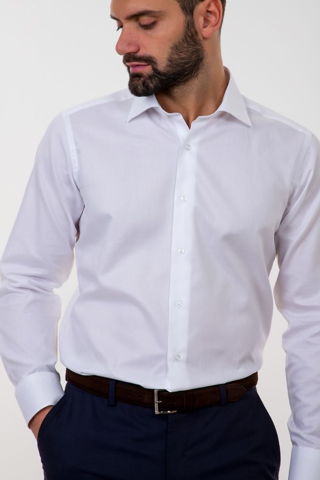 Aplomb Hemd Herren Aplomb Regular Einfarbig 100% Baumwolle Kragen Italienisch Lange Ärmel