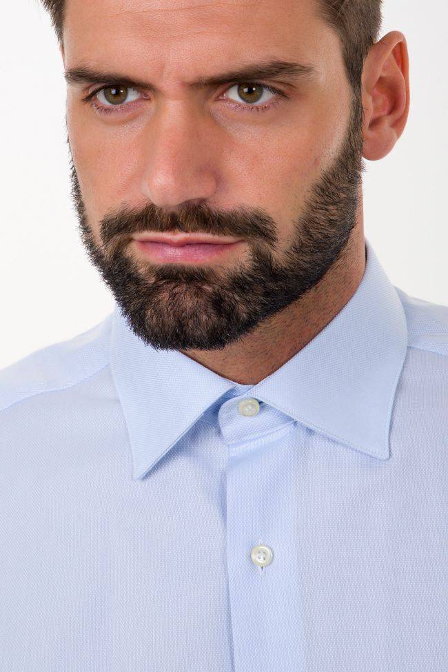 Aplomb Hemd Herren Aplomb Regular Einfarbig 100% Baumwolle Kragen Italienisch Lange Ärmel