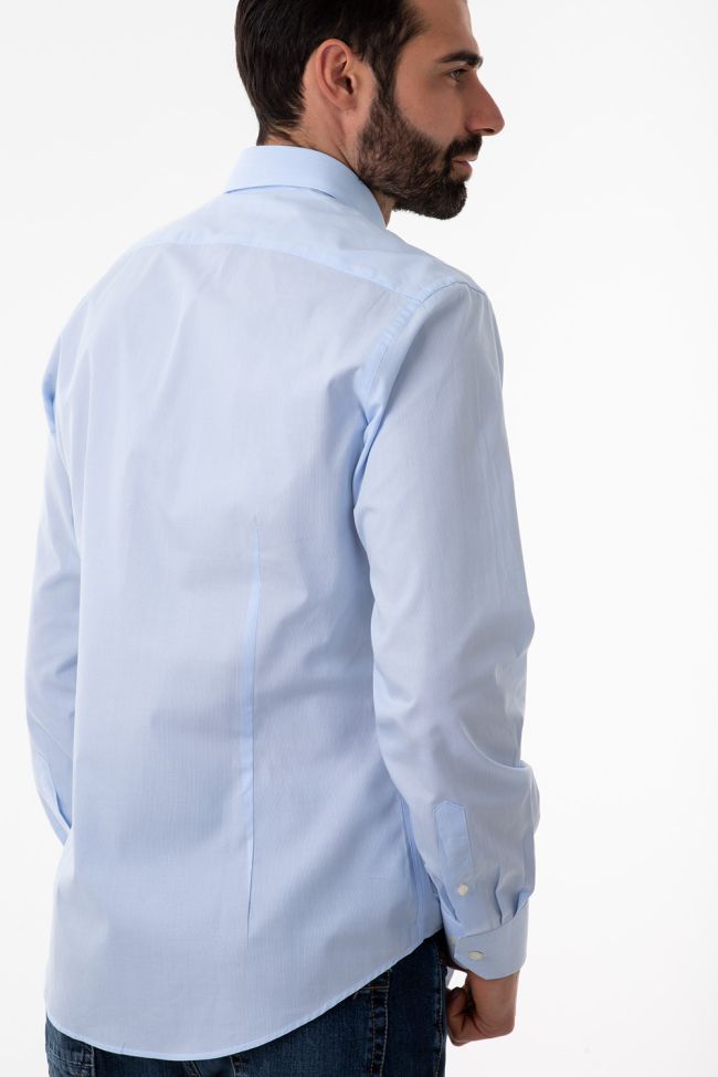 Aplomb Hemd Herren Aplomb Regular Einfarbig 100% Baumwolle Kragen Button-Down Lange Ärmel