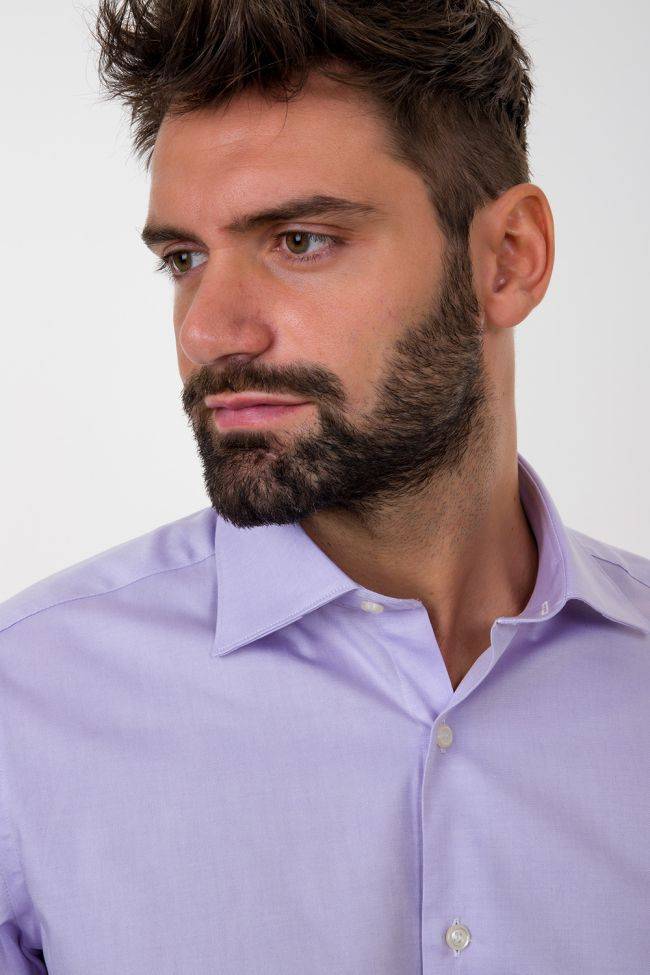Aplomb Hemd Herren Aplomb Regular Einfarbig 100% Baumwolle Kragen Italienisch Lange Ärmel