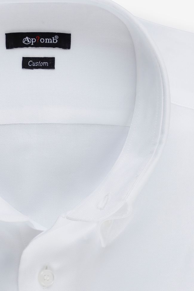 Aplomb Hemd Herren Aplomb Regular Einfarbig 100% Baumwolle Kragen Button-Down Lange Ärmel