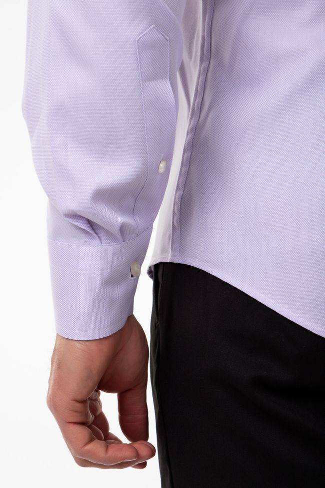 Aplomb Hemd Herren Aplomb Regular Einfarbig 100% Baumwolle Kragen Button-Down Lange Ärmel