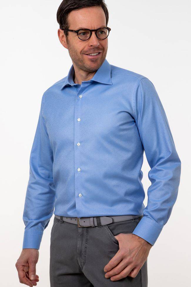 aplomb Hemd Herren Aplomb Regular Einfarbig 100% Baumwolle kragen Italienisch Lange Ärmel