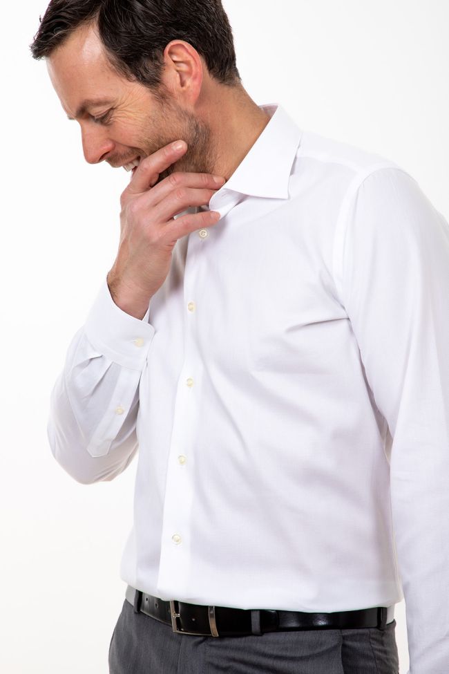 aplomb Hemd Herren Aplomb Regular Einfarbig 100% Baumwolle kragen Italienisch Lange Ärmel