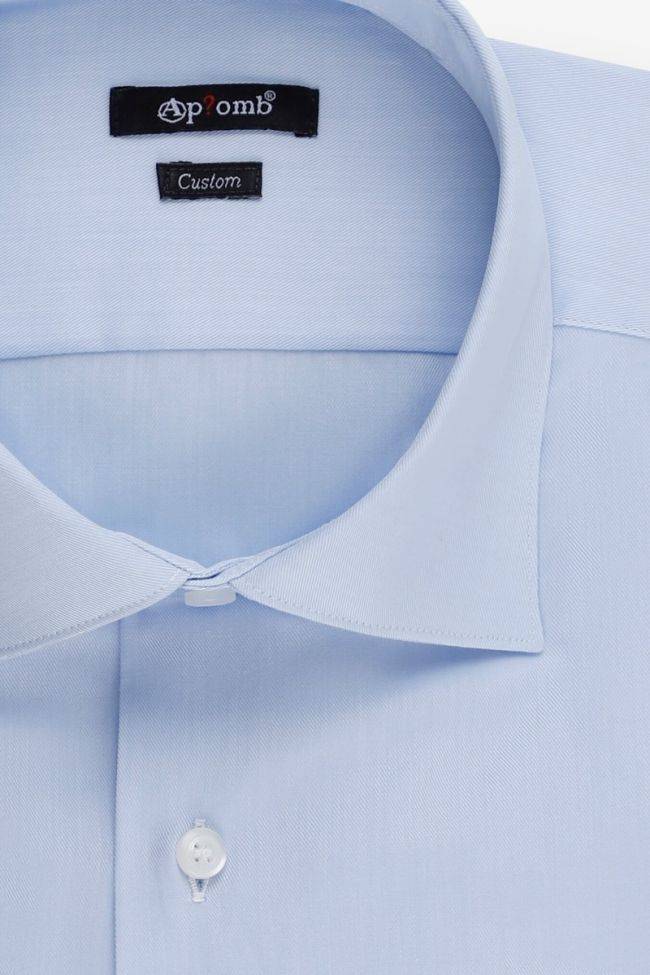 Aplomb Hemd Herren Aplomb Regular Einfarbig 100% Baumwolle Kragen Italienisch Lange Ärmel
