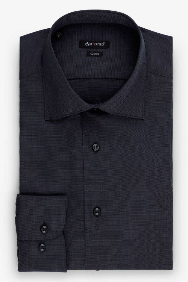 aplomb Hemd Herren Aplomb Regular Einfarbig 100% Baumwolle kragen Italienisch Lange Ärmel