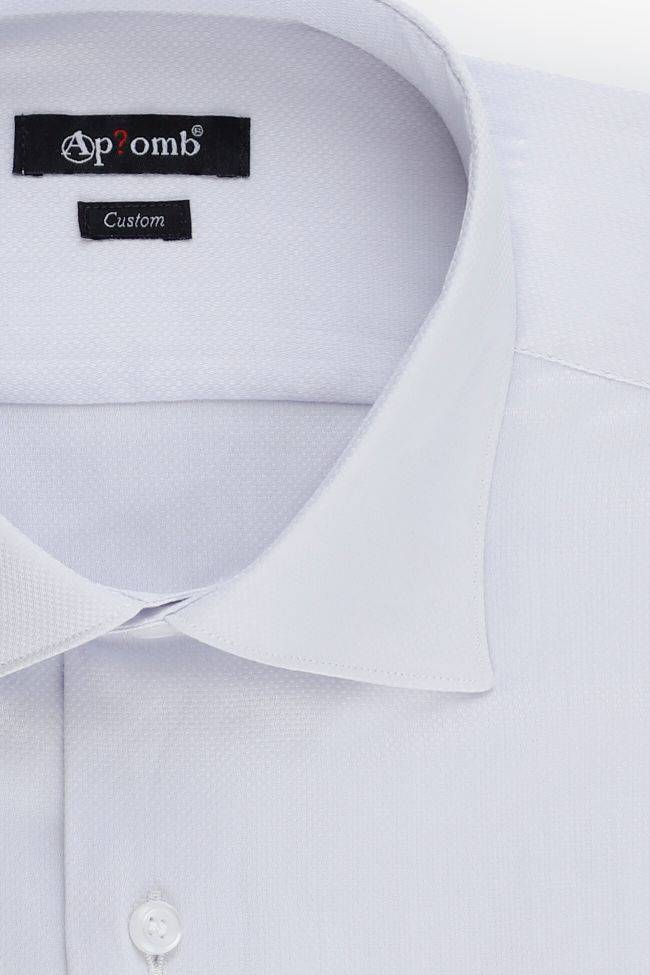 Aplomb Hemd Herren Aplomb Regular Einfarbig 100% Baumwolle Kragen Französisch Lange Ärmel