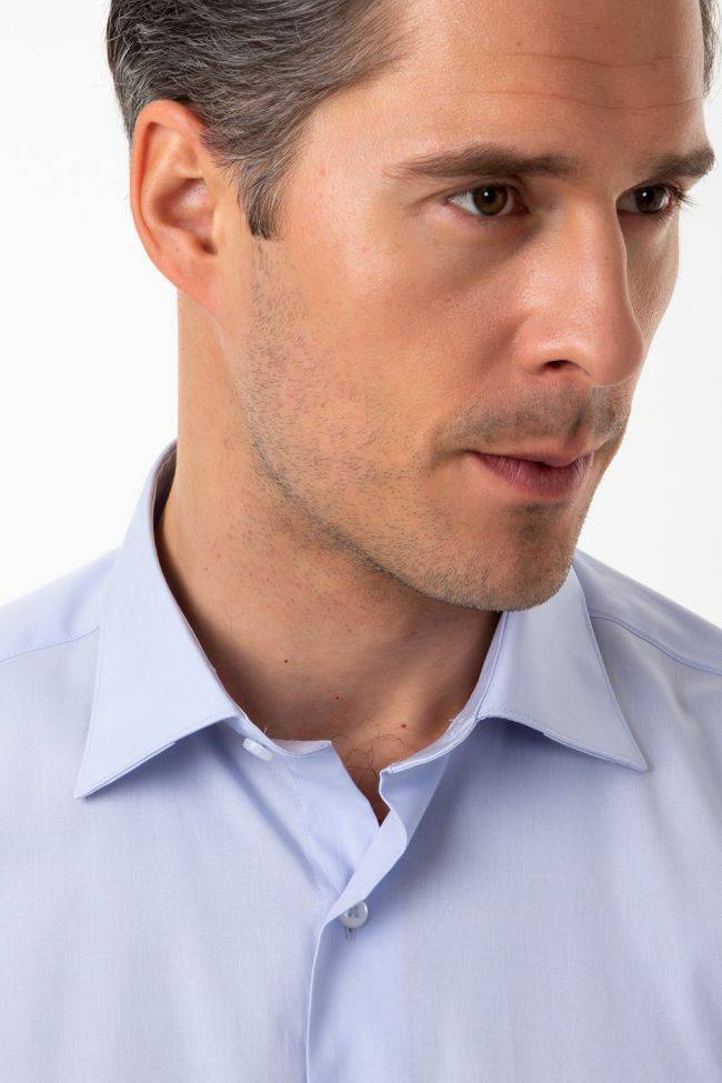 Aplomb Hemd Herren Aplomb Regular Einfarbig 97% Baumwolle 3% Elastan Kragen Italienisch Lange Ärmel