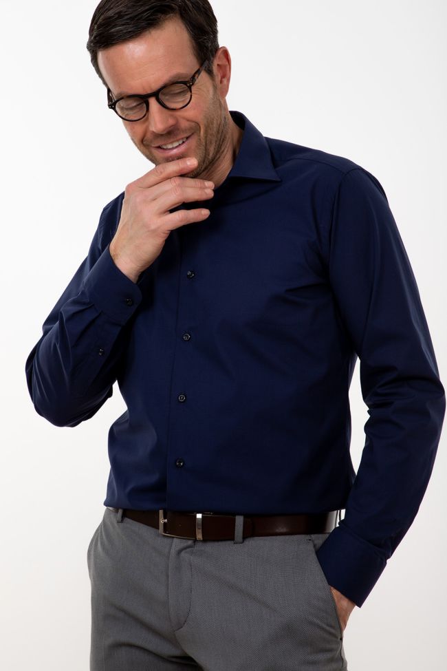 Aplomb Hemd Herren Aplomb Regular Einfarbig 97% Baumwolle 3% Elastan Kragen Italienisch Lange Ärmel