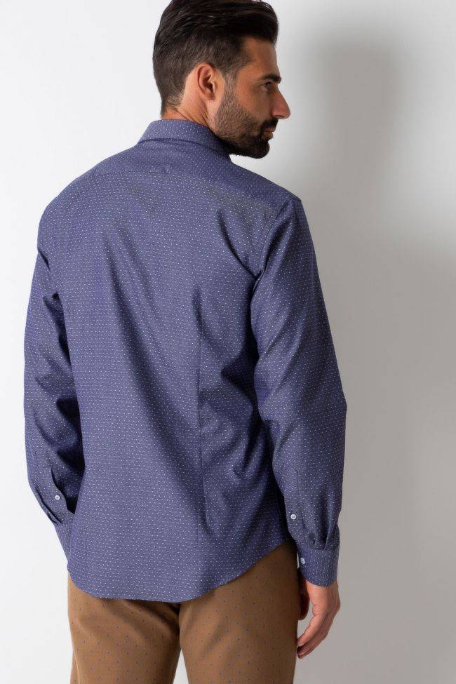 Aplomb Hemd Herren Aplomb Regular Halb Unifarben 100% Baumwolle Kragen Italienisch Lange Ärmel