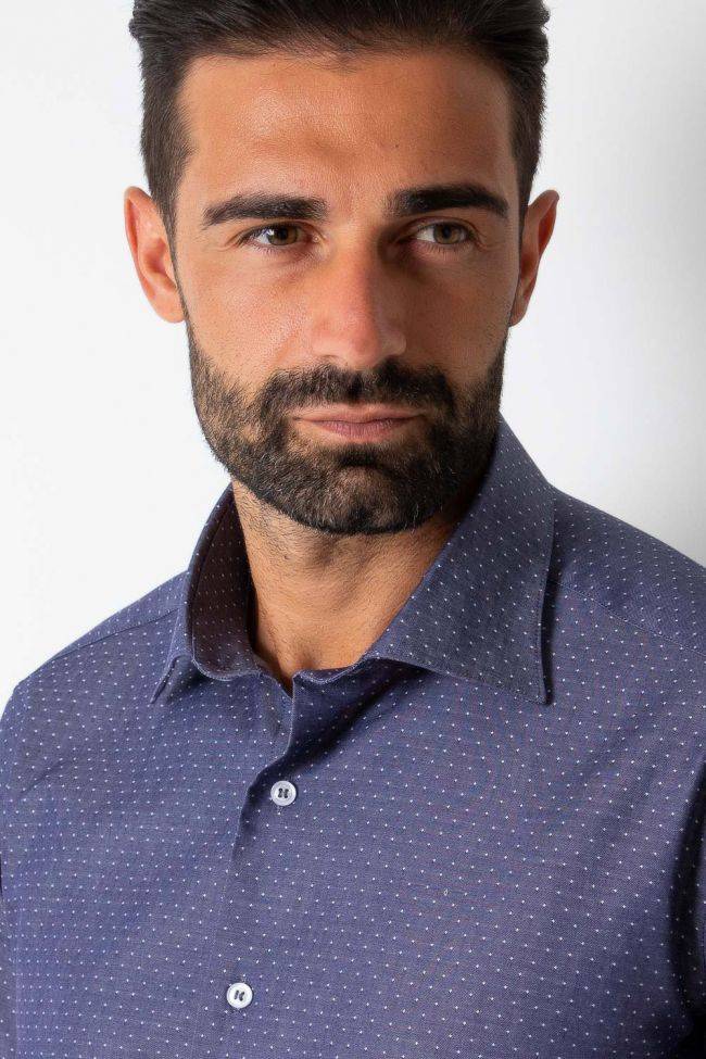 Aplomb Hemd Herren Aplomb Regular Halb Unifarben 100% Baumwolle Kragen Italienisch Lange Ärmel