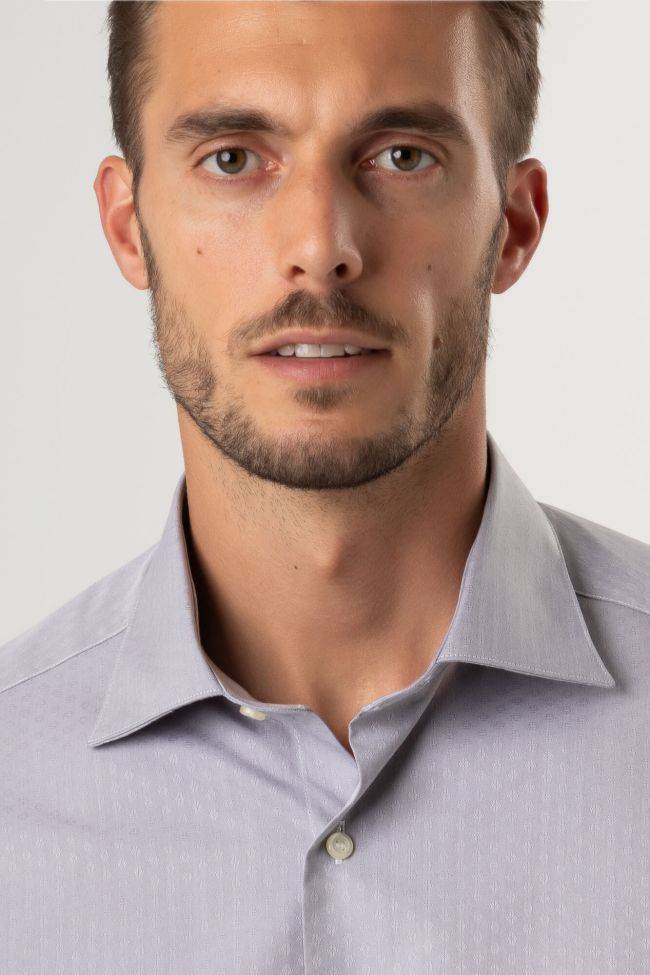 Aplomb Hemd Herren Aplomb Regular Halb Unifarben 100% Baumwolle Kragen Italienisch Lange Ärmel