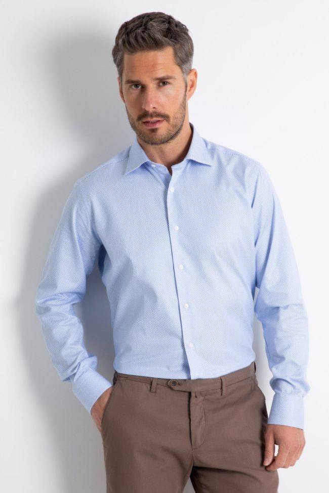 Aplomb Hemd Herren Aplomb Regular Halb Unifarben 100% Baumwolle Kragen Italienisch Lange Ärmel
