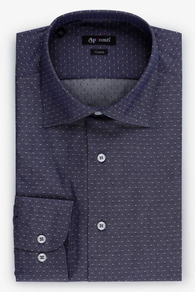 aplomb Hemd Herren Aplomb Regular Halb Unifarben 100% Baumwolle kragen Italienisch Lange Ärmel