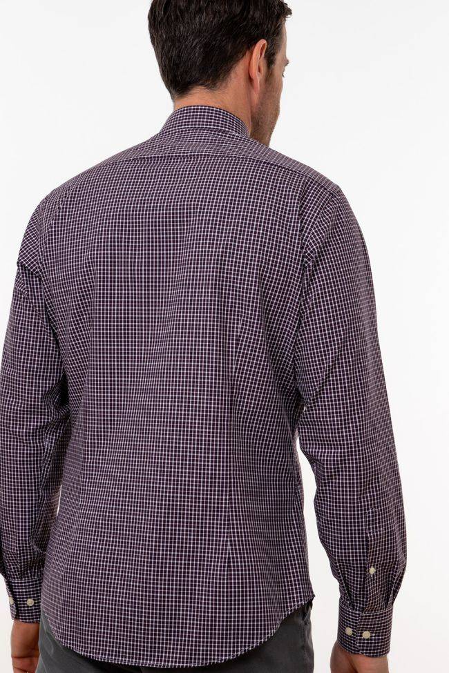 Aplomb Hemd Herren Aplomb Regular Karo 100% Baumwolle Kragen Italienisch Lange Ärmel