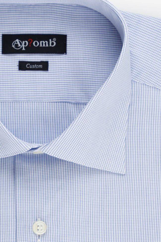 Aplomb Hemd Herren Aplomb Regular Karo 100% Baumwolle Kragen Italienisch Lange Ärmel
