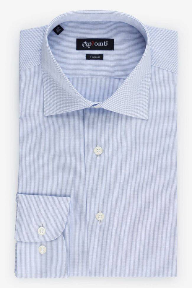 aplomb Hemd Herren Aplomb Regular Karo 100% Baumwolle kragen Italienisch Lange Ärmel