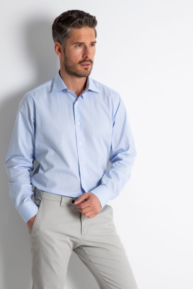 Aplomb Hemd Herren Aplomb Regular Karo 100% Baumwolle Kragen Italienisch Lange Ärmel