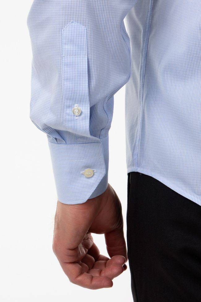 Aplomb Hemd Herren Aplomb Regular Karo 100% Baumwolle Kragen Button-Down Lange Ärmel