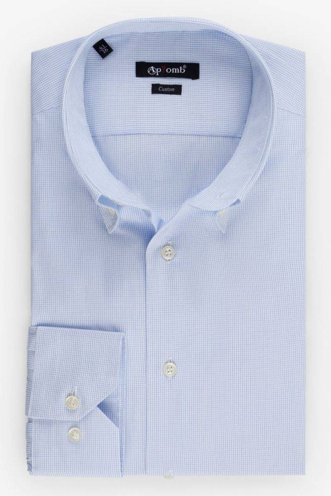 aplomb Hemd Herren Aplomb Regular Karo 100% Baumwolle kragen Button-Down Lange Ärmel