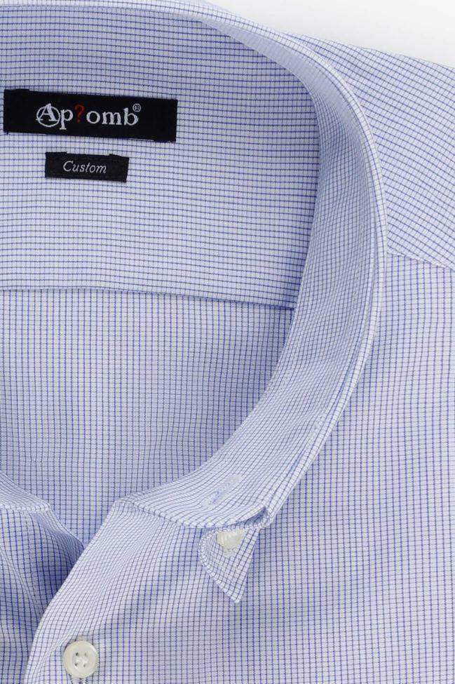 Aplomb Hemd Herren Aplomb Regular Karo 100% Baumwolle Kragen Button-Down Lange Ärmel