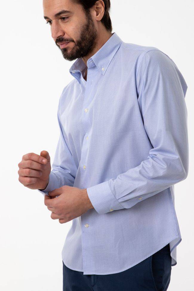 Aplomb Hemd Herren Aplomb Regular Karo 100% Baumwolle Kragen Button-Down Lange Ärmel
