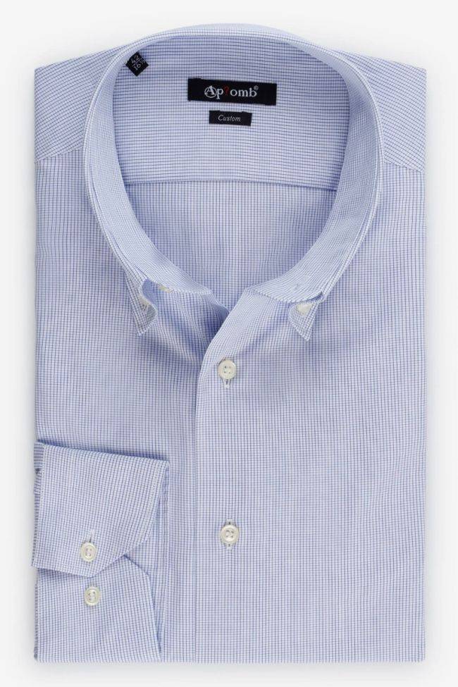 aplomb Hemd Herren Aplomb Regular Karo 100% Baumwolle kragen Button-Down Lange Ärmel